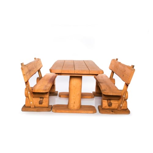 Mega Holz Bank Rustikal Farbe pinie 120 cm