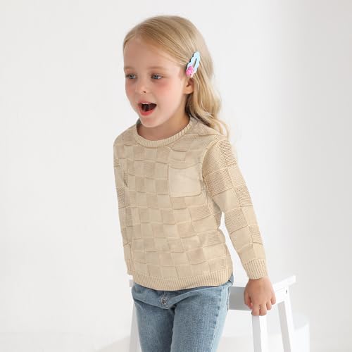 viworld toddler girl knit sweater blouse pullover warm crewneck long sleeve tops for toddler boy fall winter clothes