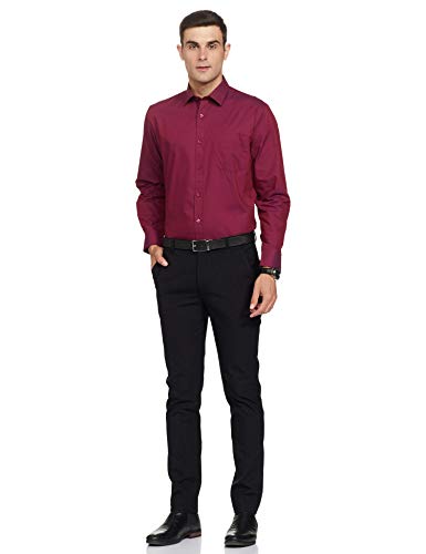 Image of Amazon Brand - Symbol Men's Cotton Formal Shirt | Plain | Full Sleeve - Regular Fit (Available in Plus Sizes)