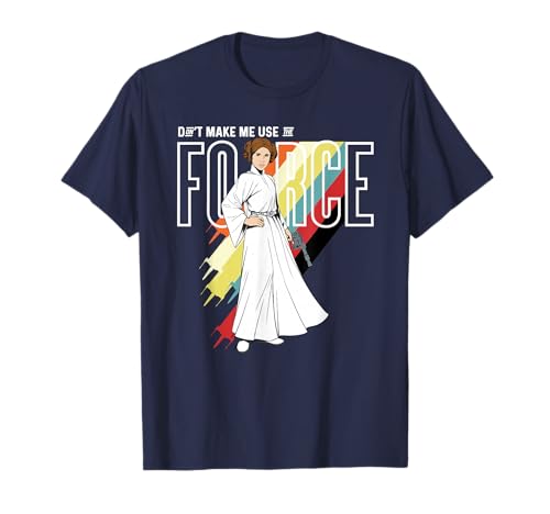 T-shirt Star Wars Princess Leia imprimé en coton pour fan de culture pop geek