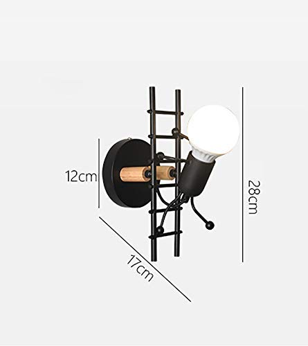 Lámpara de pared con muñeco escalador E27 para iluminación decorativa de pasillo 3
