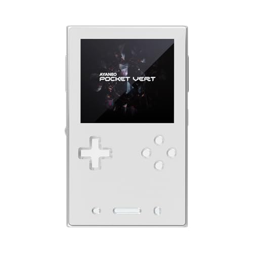 AYANEO Pocket VERT Android Handhelds Gaming Console 3.5 1440x1600 High PPI LCD Snapdragon 8+ Gen 1 Full CNC Metal Body & Glass Panel Retro & Cloud Gaming Device (Moon White 8G+128G)