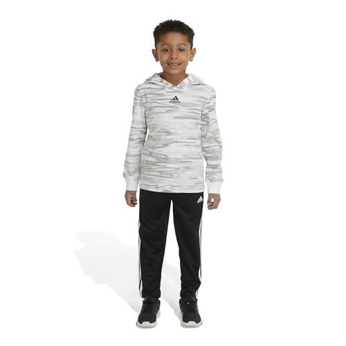 Image of adidas Boys 2-piece Long Sleeve Hooded Printed Tee & Pant Set
