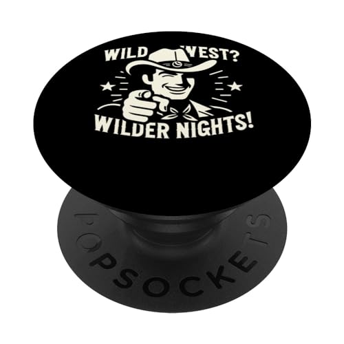Gay Cowboy, LGBTQ Wild West Gay Pride Homosexual Rodeo PopSockets Swappable PopGrip, Black