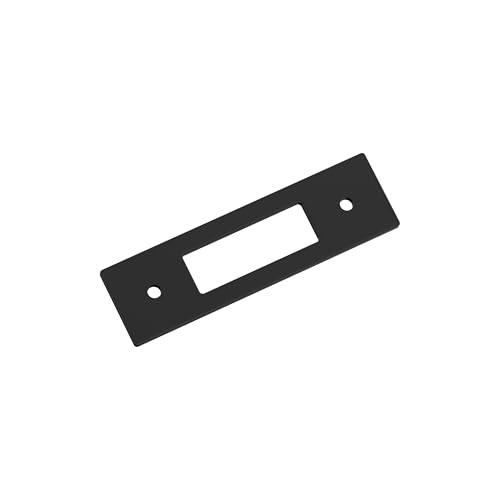 Image of Amerock Medora 3 inch Matte Black Backplate | Decorative zinc cabinet hardware backplate designed to complement knobs and pulls while protecting cabinet surfaces