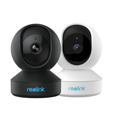 REOLINK 8MP PTZ Indoor Camera, Plug-in WiFi Camera with Phone App, 2.4/5GHz WiFi, 3X Optical Zoom, Auto Tracking, Human/Pet Detection, Real-Time Alerts, Baby/Pet Monitor, E1 Zoom 2 Pack