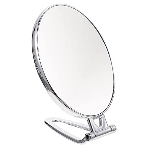 OUNONA Handheld Double Sided Makeup Mirror Magnifying Vanity Mirror with Swivel Design for Easy Viewing Chic High Definition Tabletop Mirror for Daily Makeup