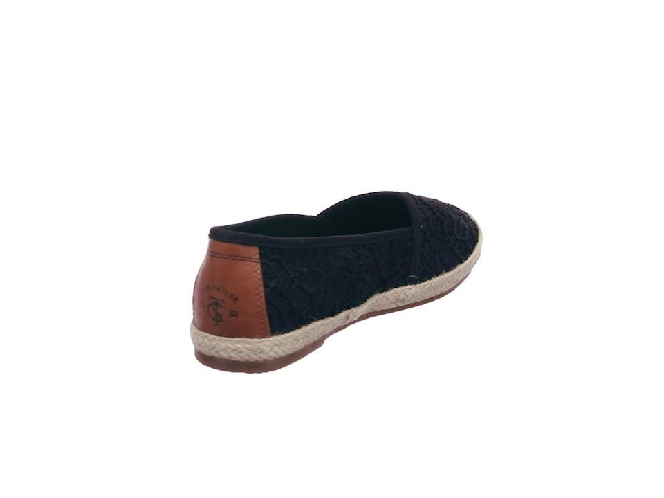 TOM TAILOR Zapatillas Planas Para Mujer 5396203, Azul Cobalto, 23 Cm