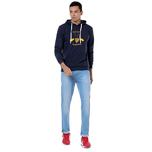 Image of CAHOOT Men Blue Printed Casual Sweatshirt