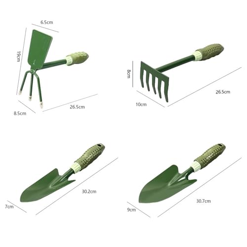 Set 4 piezas para jardinería herramientas resistentes miniatura 2