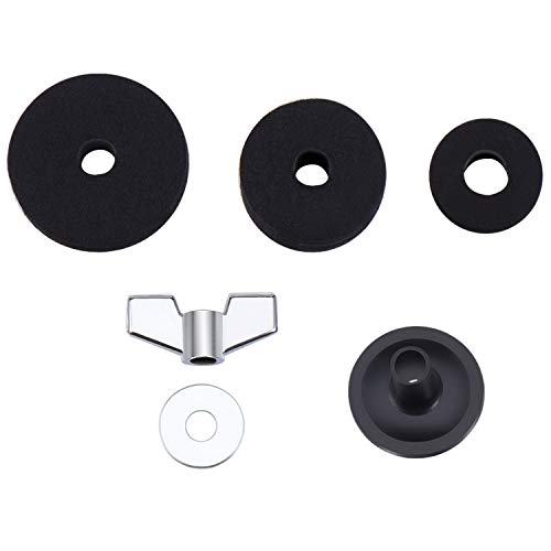 Moochy Kit de bateria para instrumentos musicais Almofadas de feltro Acessórios para bateria antider
