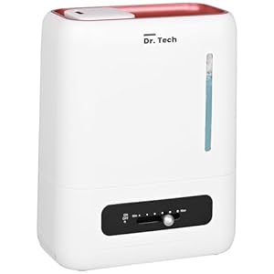 Dr. Tech J820 Ultrasonic Humidifier Cool Mist Air Purifier Dryness Cold & Cough Large Capacity Ideal Fit for Indoors Office Babyroom Nursery and Bedroom - 4L