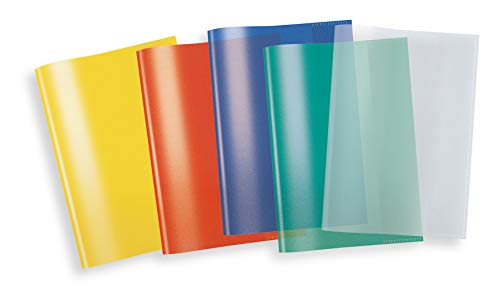 Preisvergleich Produktbild HERMA 20214 Heftumschläge DIN A5 transparent, durchsichtig, Hefthüllen aus strapazierfähiger und abwischbarer Polypropylen-Folie, 5er Set Heftschoner für Schulhefte, bunt