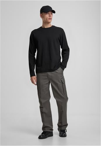 Brandit Premium Longsleeve Shirt, Uomo, Black, L - 10