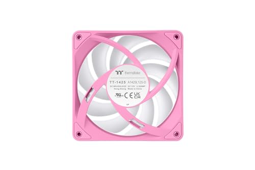 Thermaltake CT120 EX Reverse ARGB Sync | 120mm | Pack de 3 | Connexion en série magnétique MagForce 2.0 | PWM 500-2000 TR/Min | 9 LED | Synchronisation Carte mère 5V | Roulement hydraulique | Rose