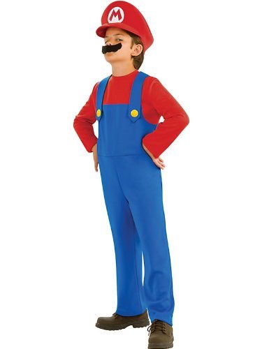 Amazon.com: Super Mario Bros Mario disfraz para niños tamaño: mediano  modelo:, juguetes y juegos para niños y niño : Juguetes y Juegos