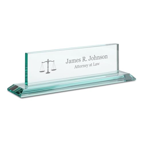 Executive Gift Shoppe Lawyer Crystal Name Plate