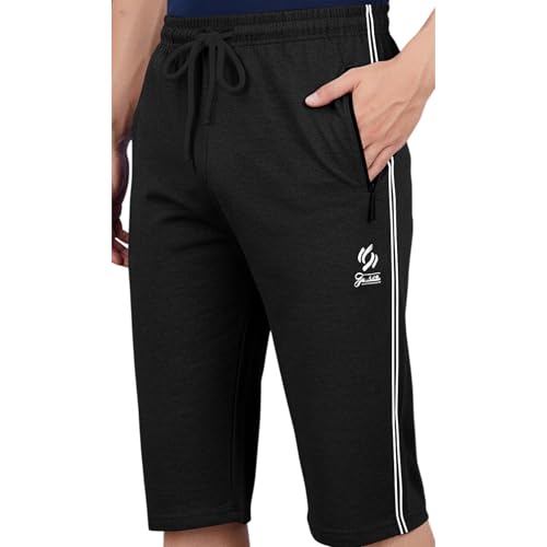 Image of Men's Regular Fit Cotton Three Fourth Capri(Pack of 2)