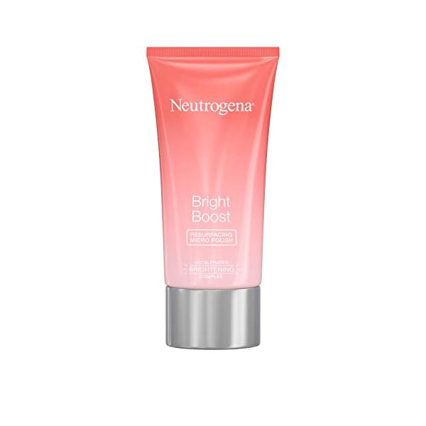 Neutrogena Bright Boost Resurfacing Facial Exfoliator with Glycolic and Mandelic AHAs Gentle Skin Resurfacing Face Cleanser for Bright Smooth Skin, Micro Polish, 2.6 Fl Oz