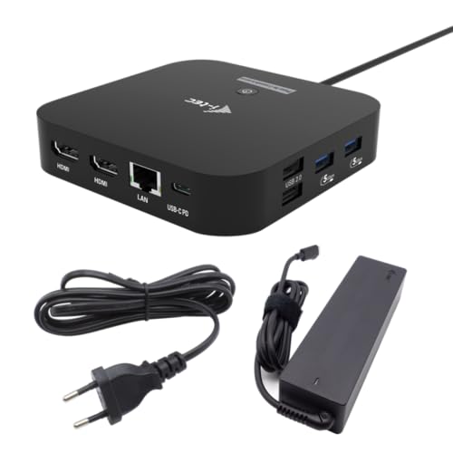 Dock USB-C dual HDMI i-Tec c31dualhdmidpd100 replicador de puertos portátil con carga 100W