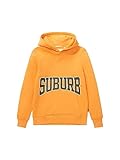 Passform: Regular Fit TOM TAILOR Jungen 1037580 Hoodie mit Schriftzug, 32258-soft orange, 152