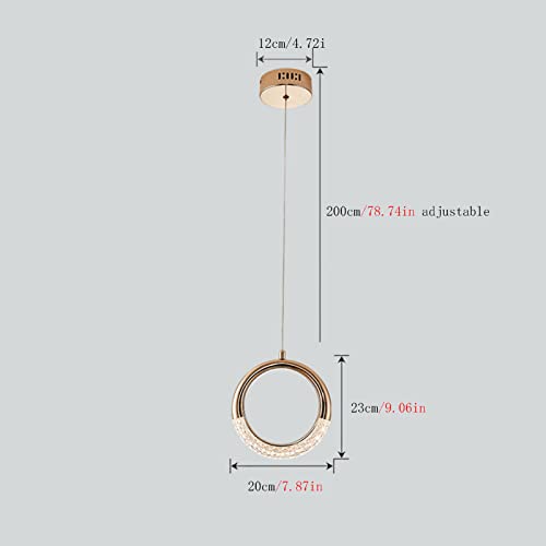 Lámpara colgante nórdica LED de 5W en oro brillante para techo interior acrílico 6
