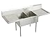 Elkay WNSF8254LR2 Weldbilt Scullery Sink, Double Compartment with Left and Right Drainboard, 102" W x 27 1/2" H
