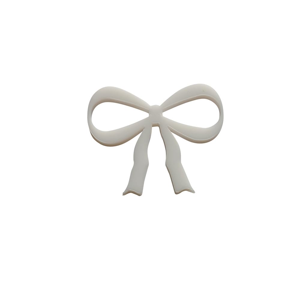 XIAOYUE Set of 20 White Bow Drink Tag,Bowknot Drink Tag for Wedding Bridal Shower Decor, Engagement Party Decor (White)