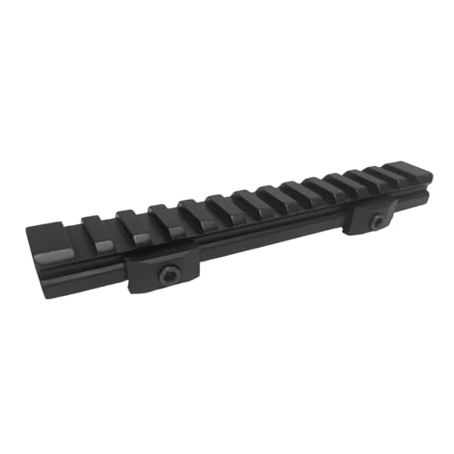 TPO 13-Slot Picatinny Rail Riser Mount (0.5"/0.83"/1" Height), 5.7" See-Thru Picatinny Riser Mount for Red Dots, Scopes, Optics, Flashlights (Low - 0.5") RS50-13