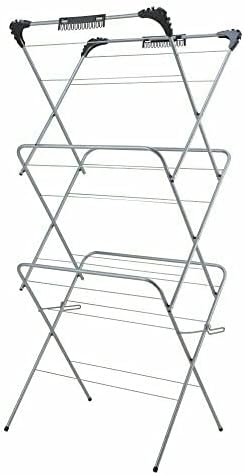 NIGMA® New 3 Tier Airer Clothes Folding | Towel Airer Laundry Dryer | Indoor Outdoor Patio Drying (14 Metre, Grey)