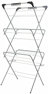 NIGMA® New 3 Tier Airer Clothes Folding | Towel Airer Laundry Dryer | Indoor Outdoor Patio Drying (14 Metre, Grey)