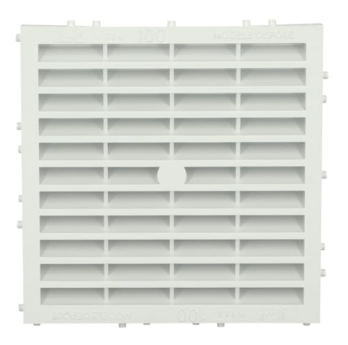 Nicoll - Grille d aeration speciale facade a sceller a combinaison carree blanc m214