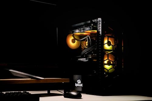 Image of Redragon - Gaming System - Blaze Series - Intel Core i7 13700K 3.4 GHz, NVIDIA RTX 4070, 500GB PCIe 4.0 (NVMe), 32GB DDR5 RAM, 850W Gold PSU, 240mm AIO, Windows 11 Pro 64-bit, with Keyboard and Mouse