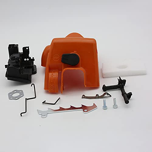 Kit de varilla de eje de punta de parachoques de filtro de aire de cubierta superior compatible con piezas de motosierra de gasolina S MS180 MS170 MS 018 017 180 170