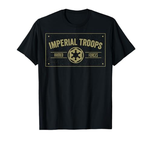 T-shirt Star Wars Imperial Troops Plaque en coton col rond pour fan de la saga