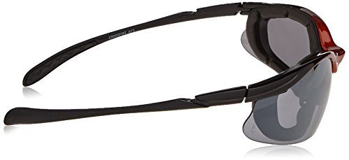Image of Crossfire 873 Concept Foam Line Safety Glasses, Silver Mirror Lens - Orange /Black Frame