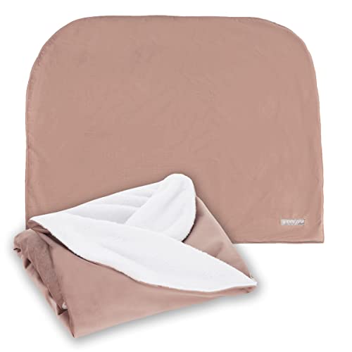 MIMUSELINA | Arrullo Bebe Recien Nacido 2 en 1. Convertible en Manta de Bebé | Arrullo Cálido y Ligero para Invierno | Fabricado en España | 100% Algodón e Interior calentito | 90x70cm - Velvet Rose
