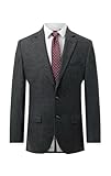 Dobell Mens Grey Donegal Tweed Jacket Regular Fit Notch Lapel-48L