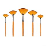 Pincel de cerdas suaves para pintura gouache con pluma de visón y punta de nailon para una aplicación suave y fuerte absorción de agua (1 No. 2)