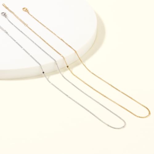 24PCS Silver Stainless Steel Curb Satellite Necklace for Jewelry Making by AILPIWE - Image 6