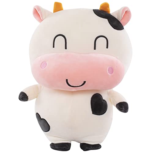 Image of ZGXIONG Cow Stuffed Animal Plush Toy Stuffed Cow Plush Pillow Love Cow Valentines Stuffed Animal Plush Cow Toys Cow Plushies 12 Inch Black and White Cows for Kids Birthday