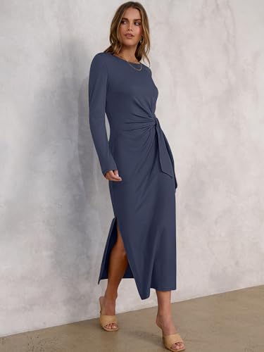 Image of ANRABESS Women's Fall Long Sleeve Casual Maxi Dress