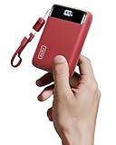 INIU Portable Charger, 22.5W 20000mAh Fast Charging Small Power Bank, Flight Cruise Ship Travel Essentials Mini Phone Charger Compatible with iPhone Samsung for College Students Teen Boys Girls, Red