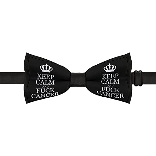Keep Calm And Fuck Cancer 男性用リボンの前縛り調節可能リ