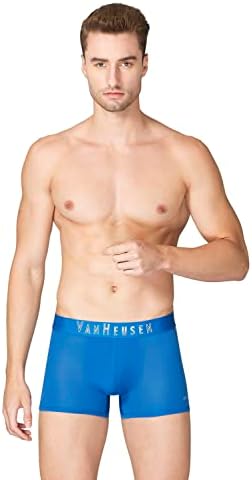 Van Heusen Men Active AIR Trunks - Breathable Ultra Soft Polyamide Stretch, Blue, 5