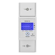 Energy Meter 5-80A 230V 50Hz DDS015 Digital LCD Single Phase Resettable Backlight Watt Meter DIN Rail Mounting