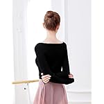 Daydance Teen Girls Women Long Sleeve Dance Sweater Soft Ballet Warm Up Pullover for Leotards - Image 2