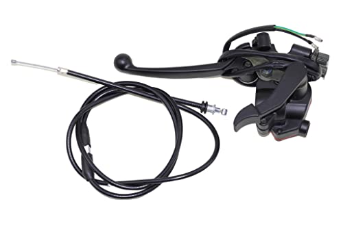 TRKIMAL 7/8\" 22mm Thumb Throttle Cable with Dual Brake Lever Kits Compatible for 50cc 90cc 150cc 250cc ATV Quad Roketa Taotao Sunl Kazuma Go Kart - Thumbnail 3