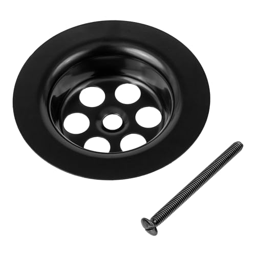 Ersatz Ventil Oberteil mit Montageschraube, für Ablaufventile von Spültischen, Ø 62,5 mm - 1 1/4 Zoll, schwarzes Ventiloberteil Spüle mit M6x70 Schraube, Ersatzteil für Stopfenventil von Küchenspülen