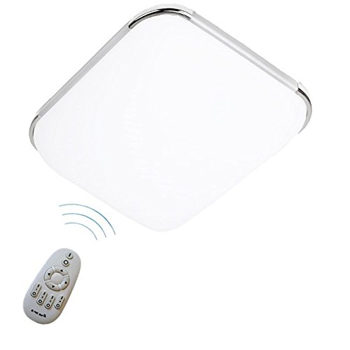 Preisvergleich Produktbild ETiME Ultraslim LED Deckenleuchte 30W Dimmbar Deckenlampe mit Fernbedienung Modern Wohnzimmer Lampe Schlafzimmer Küche Panel Leuchte 2700-6500K Silber (45x45cm 30W Dimmbar) [Energieklasse A++]